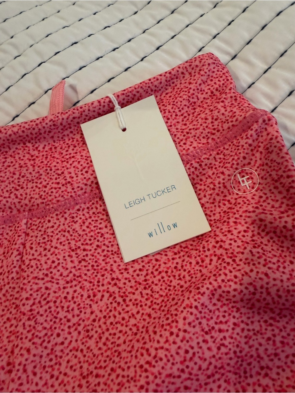 NWT Leith Tucker Willow Girls Pink Dotted Activewear Bike Shorts